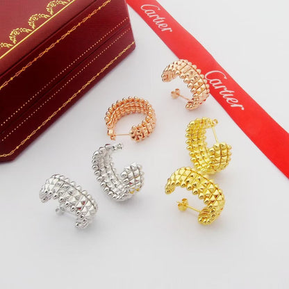 [Gaonasi Jewelry]CLASH 9.2MM DOUBLE ROW EARRINGS
