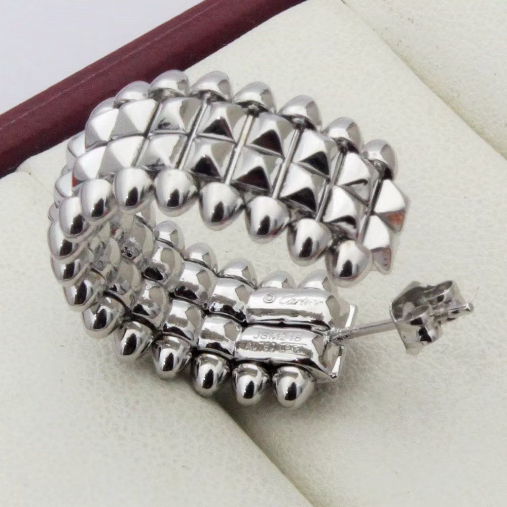 [Gaonasi Jewelry]CLASH 9.2MM DOUBLE ROW EARRINGS