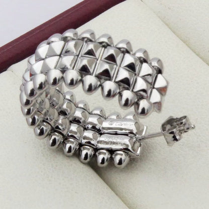 [Gaonasi Jewelry]CLASH 9.2MM DOUBLE ROW EARRINGS