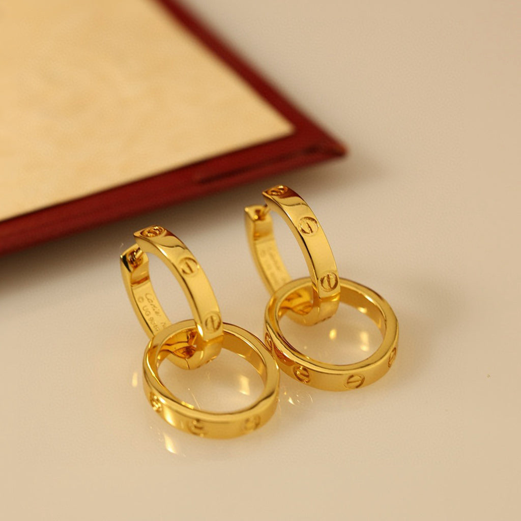 [Gaonasi Jewelry]LOVE 3.3MM DANGLE EARRINGS