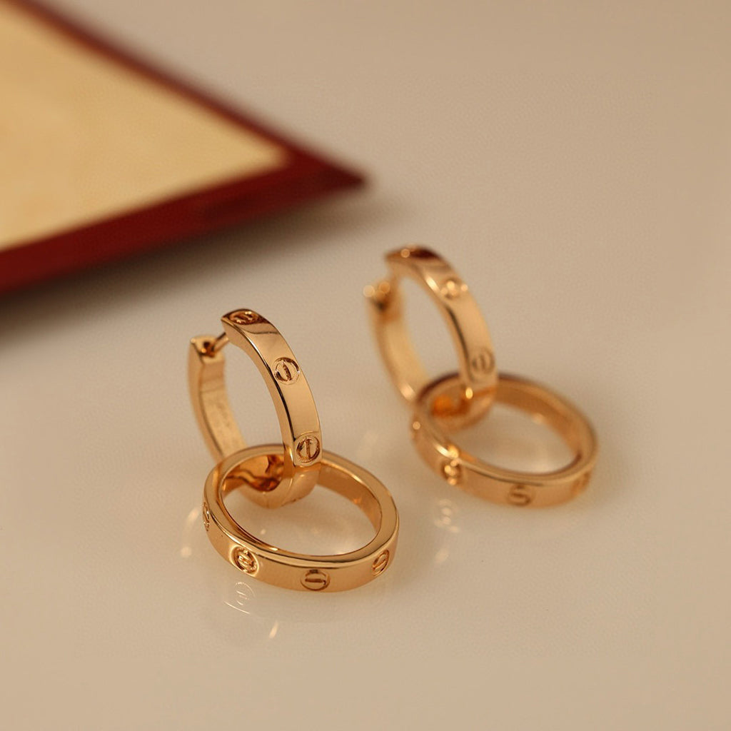 [Gaonasi Jewelry]LOVE 3.3MM DANGLE EARRINGS