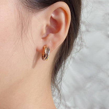 [Gaonasi Jewelry]TRINITY ON DIAMOND CLASSIC EARRINGS