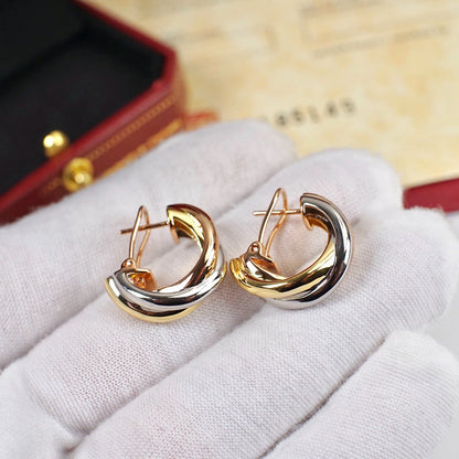 [Gaonasi Jewelry]TRINITY ON DIAMOND CLASSIC EARRINGS