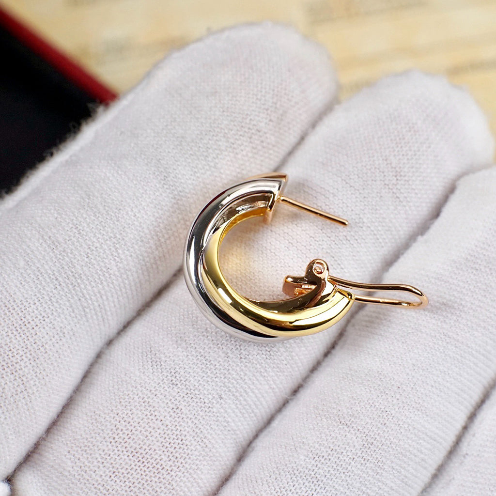 [Gaonasi Jewelry]TRINITY ON DIAMOND CLASSIC EARRINGS