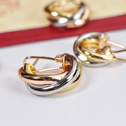 [Gaonasi Jewelry]TRINITY ON DIAMOND CLASSIC EARRINGS