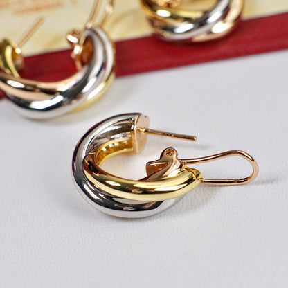 [Gaonasi Jewelry]TRINITY ON DIAMOND CLASSIC EARRINGS