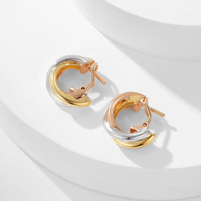 [Gaonasi Jewelry]TRINITY ON DIAMOND CLASSIC EARRINGS