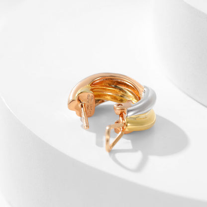 [Gaonasi Jewelry]TRINITY ON DIAMOND CLASSIC EARRINGS