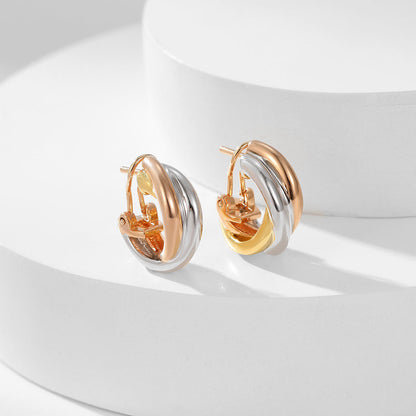 [Gaonasi Jewelry]TRINITY ON DIAMOND CLASSIC EARRINGS
