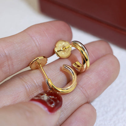 [Gaonasi Jewelry]TRINITY ON DIAMOND MINI EARRINGS