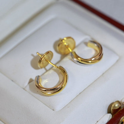 [Gaonasi Jewelry]TRINITY ON DIAMOND MINI EARRINGS