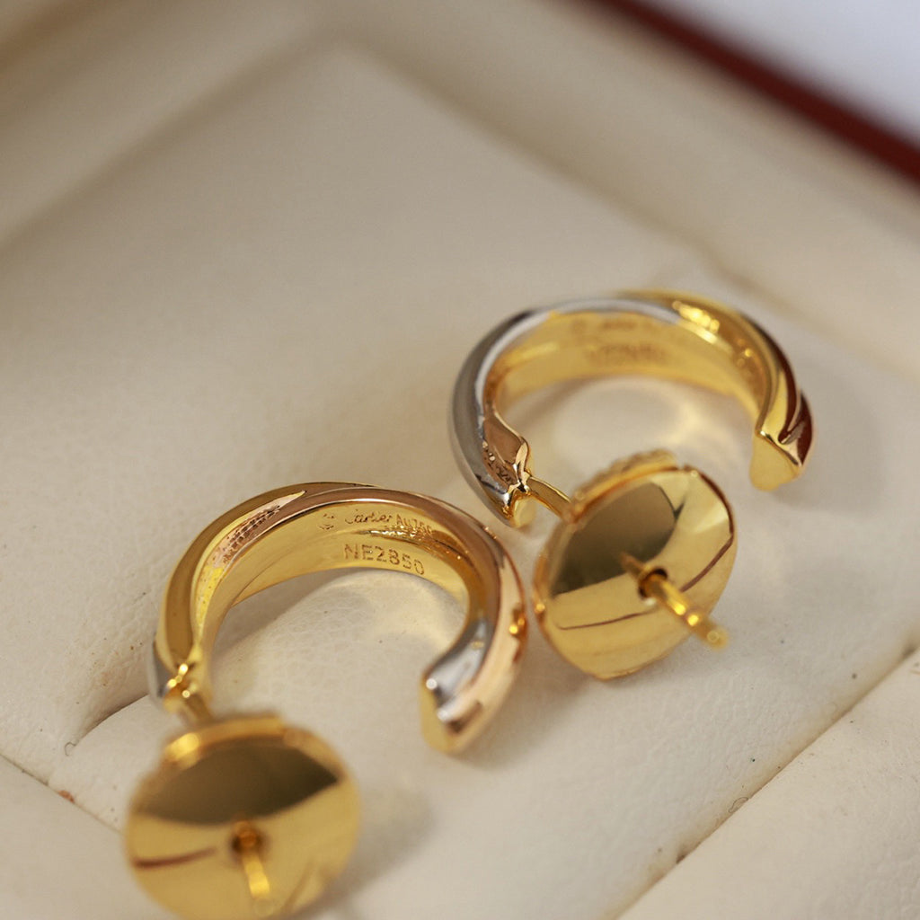[Gaonasi Jewelry]TRINITY ON DIAMOND MINI EARRINGS
