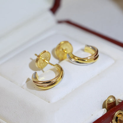 [Gaonasi Jewelry]TRINITY ON DIAMOND MINI EARRINGS