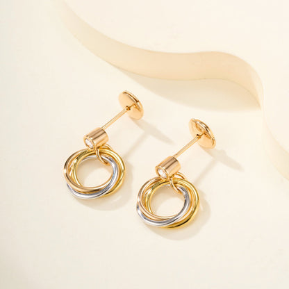 [Gaonasi Jewelry]TRINITY ON DIAMOND  EARRINGS