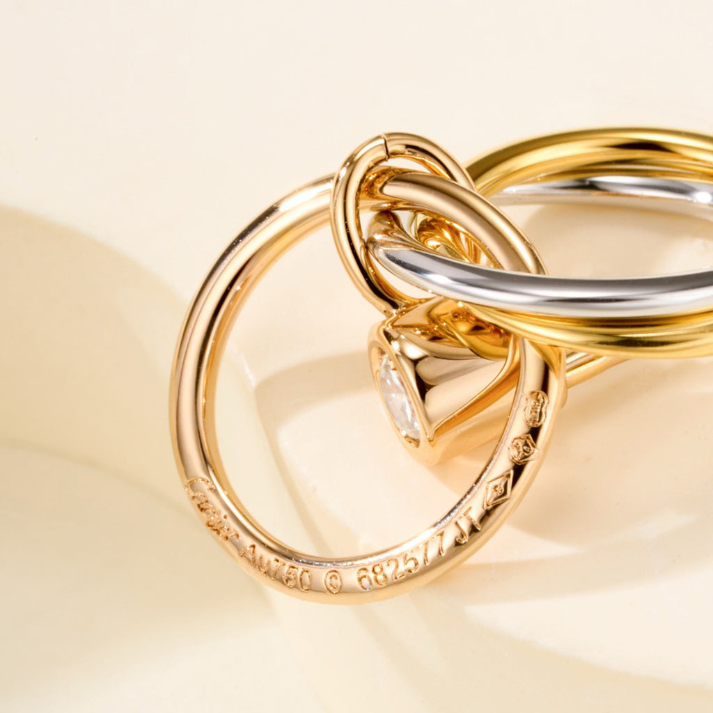 [Gaonasi Jewelry]TRINITY ON DIAMOND  EARRINGS