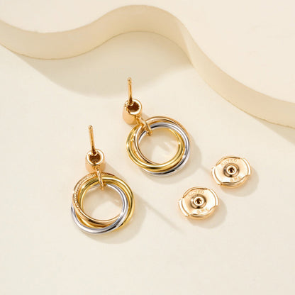 [Gaonasi Jewelry]TRINITY ON DIAMOND  EARRINGS