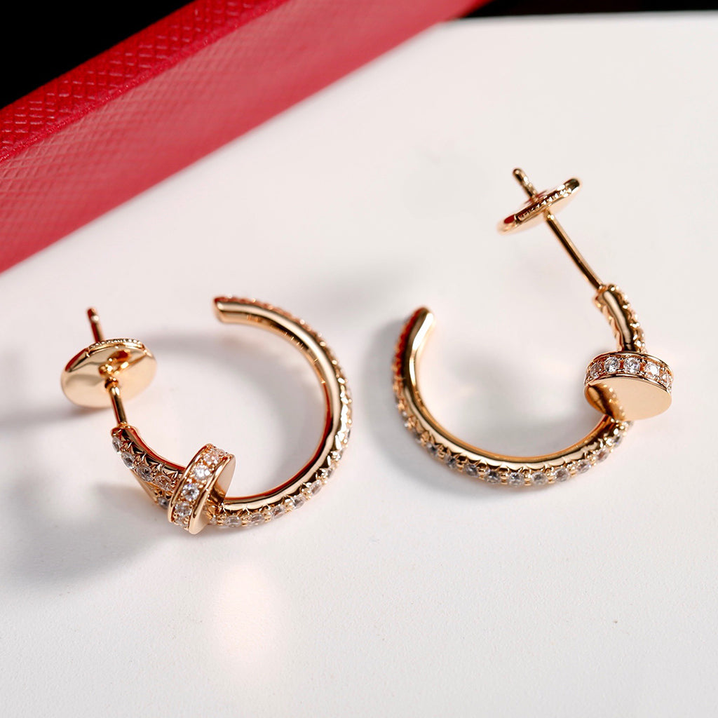 [Gaonasi Jewelry]JUSTE FULL DIAMOND SMALL EARRINGS