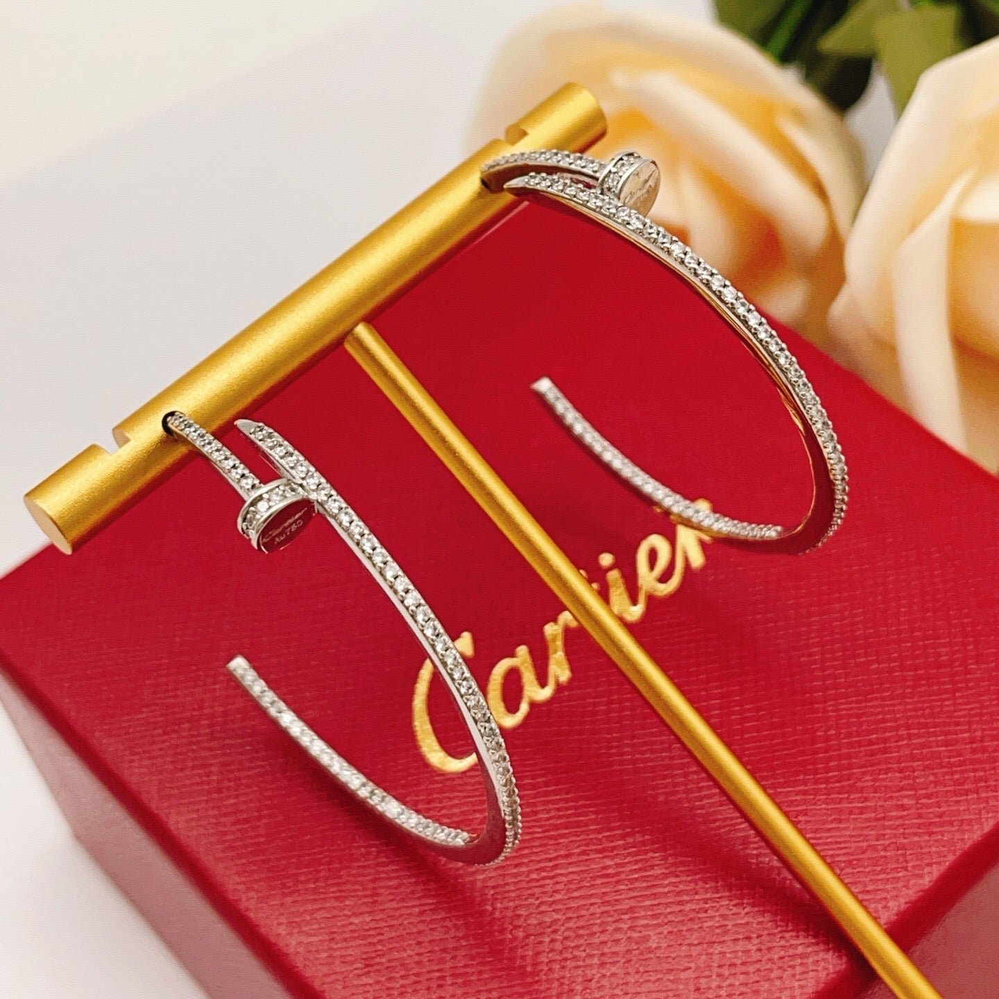 [Gaonasi Jewelry]JUSTE FULL DIAMOND LARGE EARRINGS