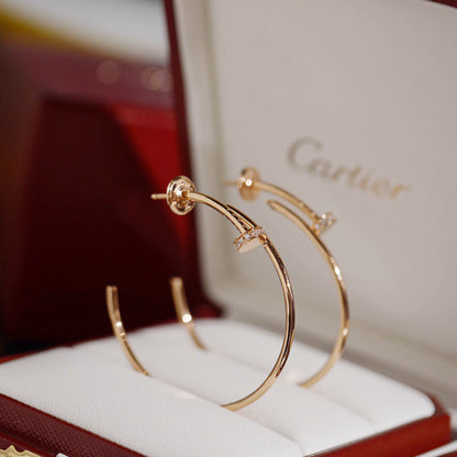 [Gaonasi Jewelry]JUSTE HALF DIAMOND LARGE EARRINGS