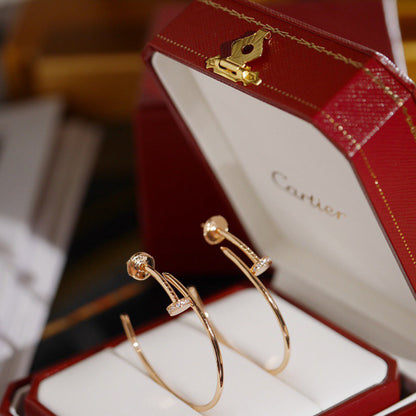 [Gaonasi Jewelry]JUSTE HALF DIAMOND LARGE EARRINGS
