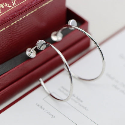 [Gaonasi Jewelry]JUSTE HALF DIAMOND LARGE EARRINGS