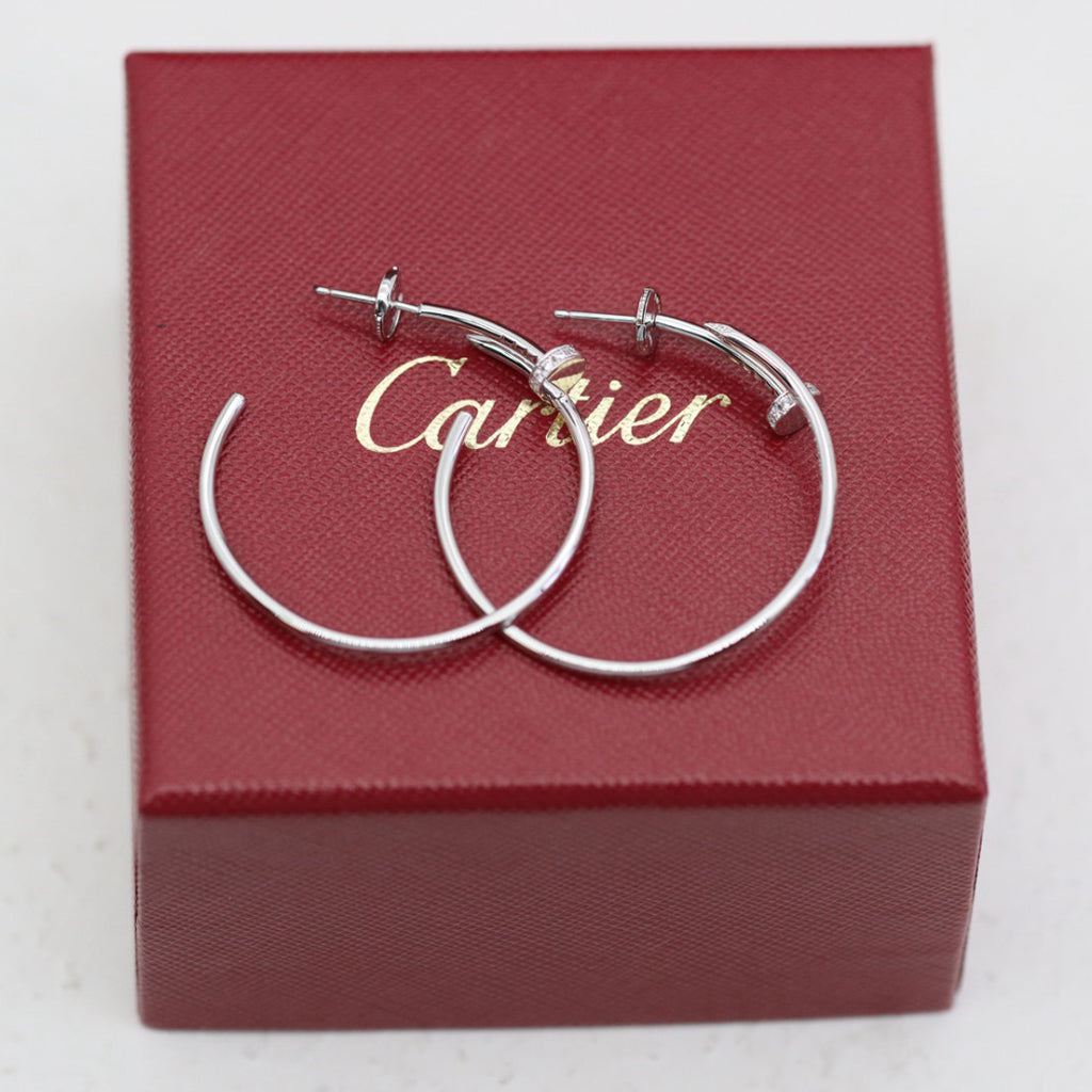 [Gaonasi Jewelry]JUSTE HALF DIAMOND LARGE EARRINGS