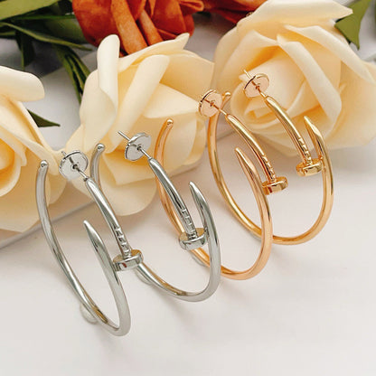 [Gaonasi Jewelry]JUSTE NO DIAMOND LARGE EARRINGS