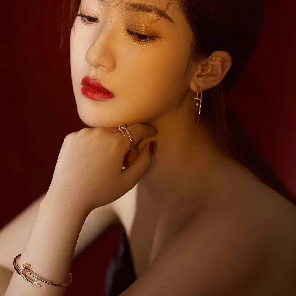 [Gaonasi Jewelry]JUSTE NO DIAMOND LARGE EARRINGS