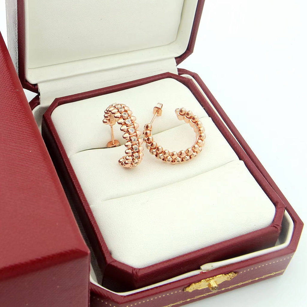 [Gaonasi Jewelry]CLASH FULL DIAMOND MEDIUM EARRINGS