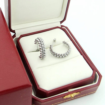 [Gaonasi Jewelry]CLASH FULL DIAMOND MEDIUM EARRINGS