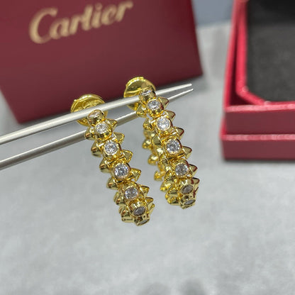[Gaonasi Jewelry]CLASH FULL DIAMOND MEDIUM EARRINGS