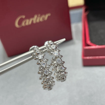 [Gaonasi Jewelry]CLASH FULL DIAMOND MEDIUM EARRINGS