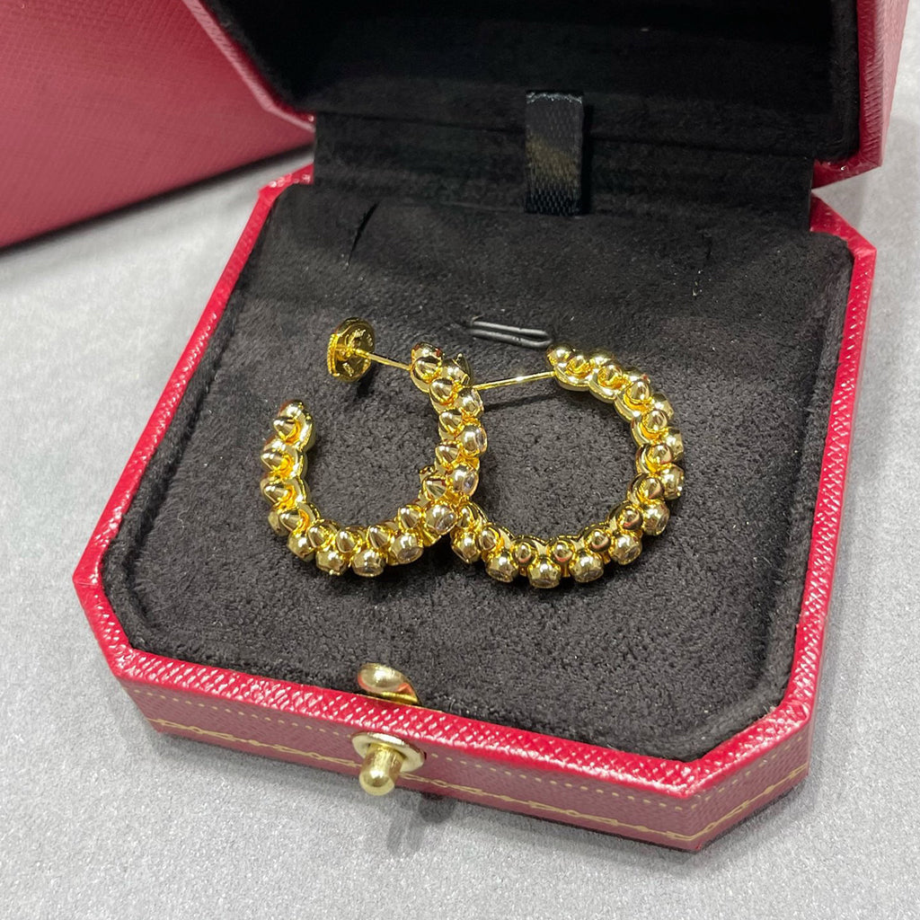 [Gaonasi Jewelry]CLASH FULL DIAMOND MEDIUM EARRINGS