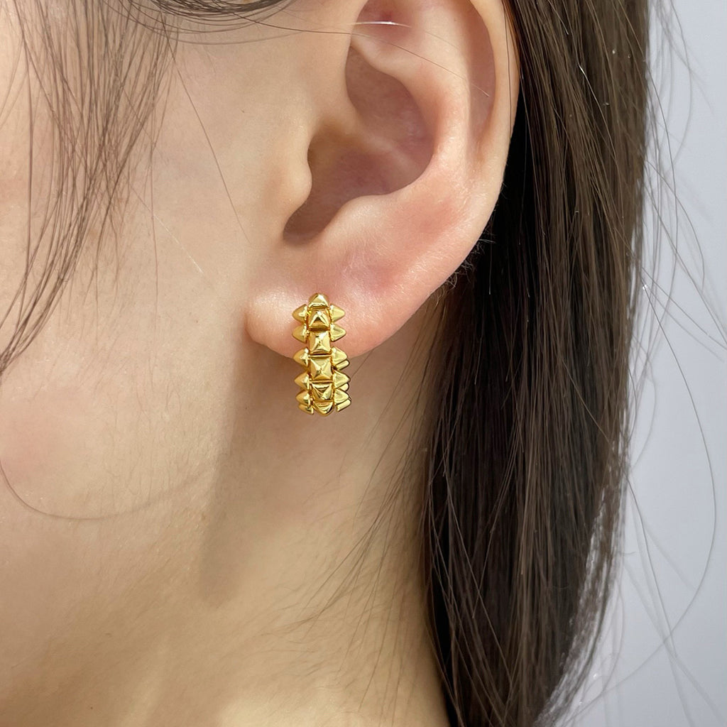 [Gaonasi Jewelry]CLASH MINI HOOP EARRINGS