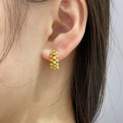 [Gaonasi Jewelry]CLASH MINI HOOP EARRINGS