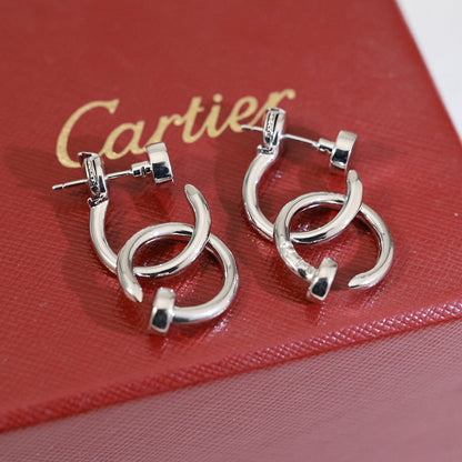 [Gaonasi Jewelry]JUSTE NO DIAMOND DOUBLE EARRINGS