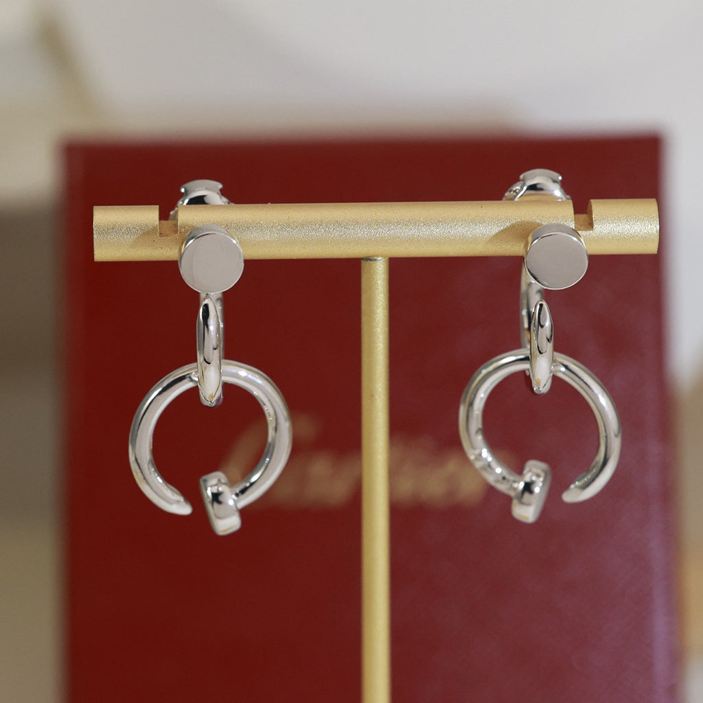 [Gaonasi Jewelry]JUSTE NO DIAMOND DOUBLE EARRINGS