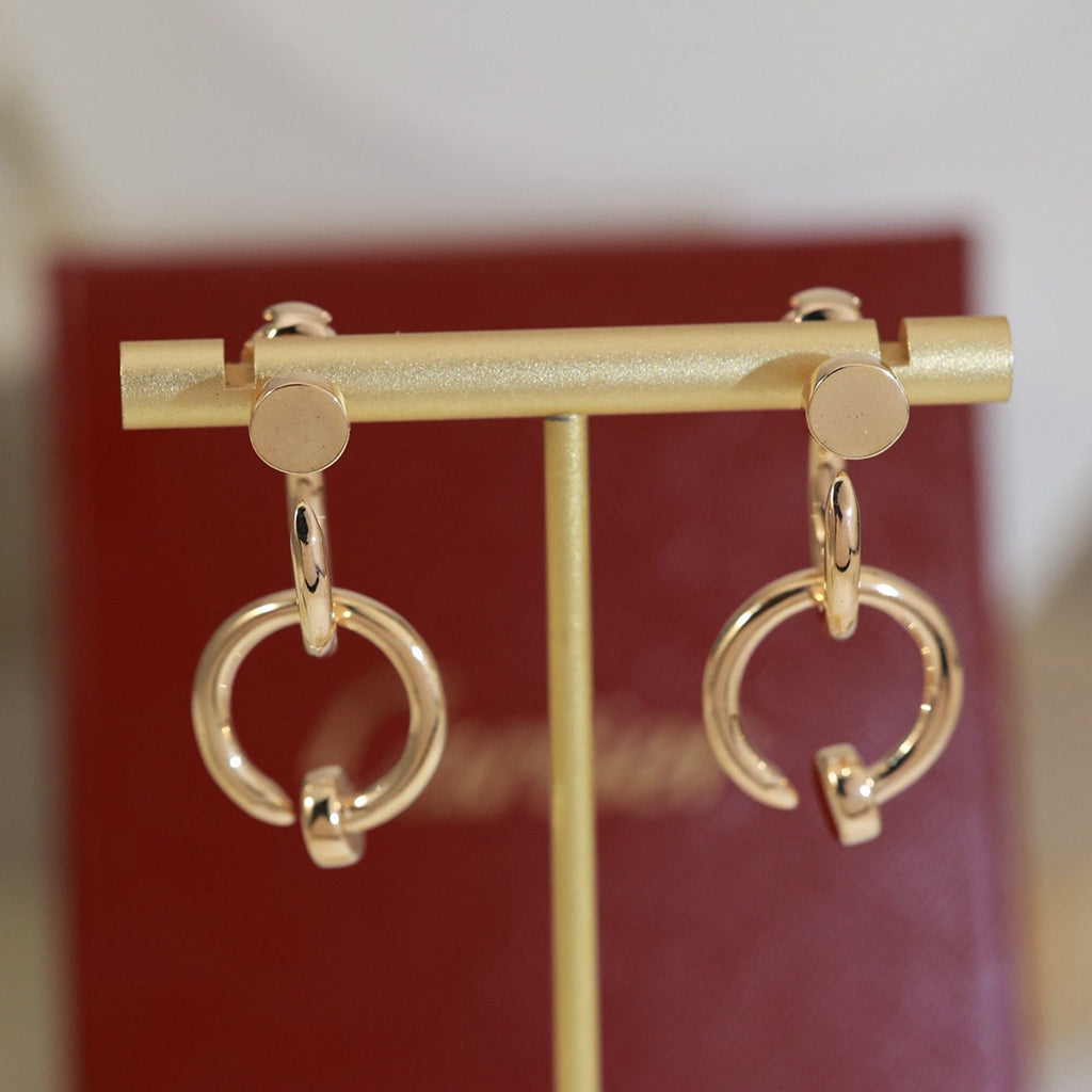 [Gaonasi Jewelry]JUSTE NO DIAMOND DOUBLE EARRINGS
