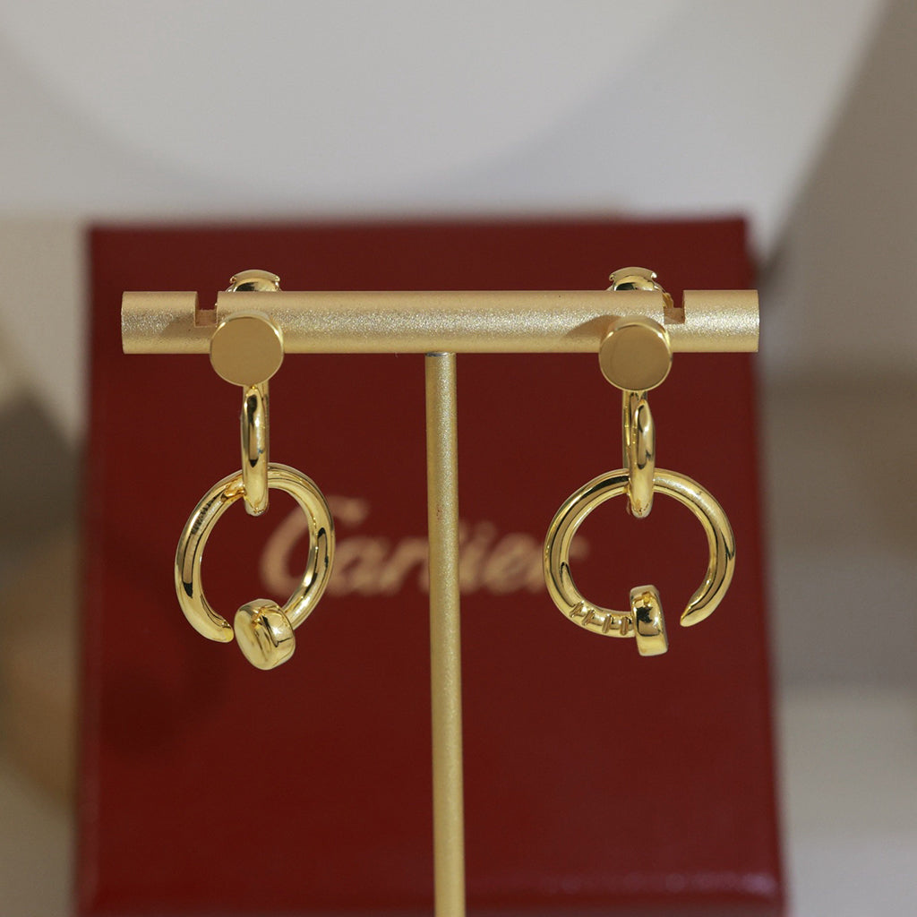 [Gaonasi Jewelry]JUSTE NO DIAMOND DOUBLE EARRINGS