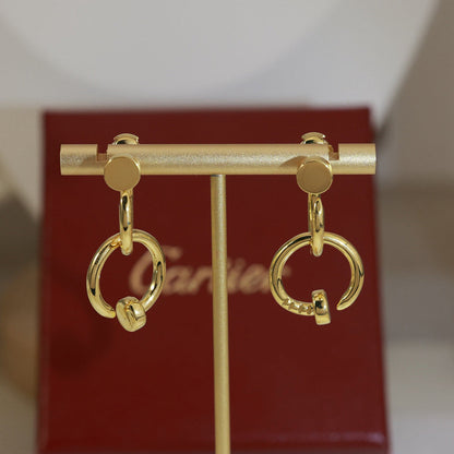 [Gaonasi Jewelry]JUSTE NO DIAMOND DOUBLE EARRINGS