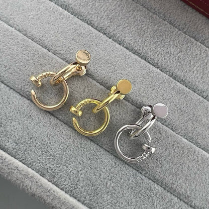 [Gaonasi Jewelry]JUSTE NO DIAMOND DOUBLE EARRINGS
