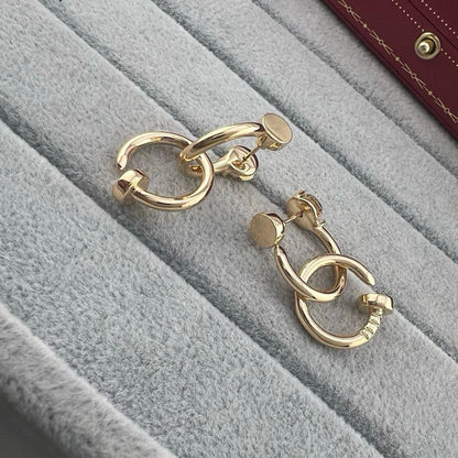 [Gaonasi Jewelry]JUSTE NO DIAMOND DOUBLE EARRINGS