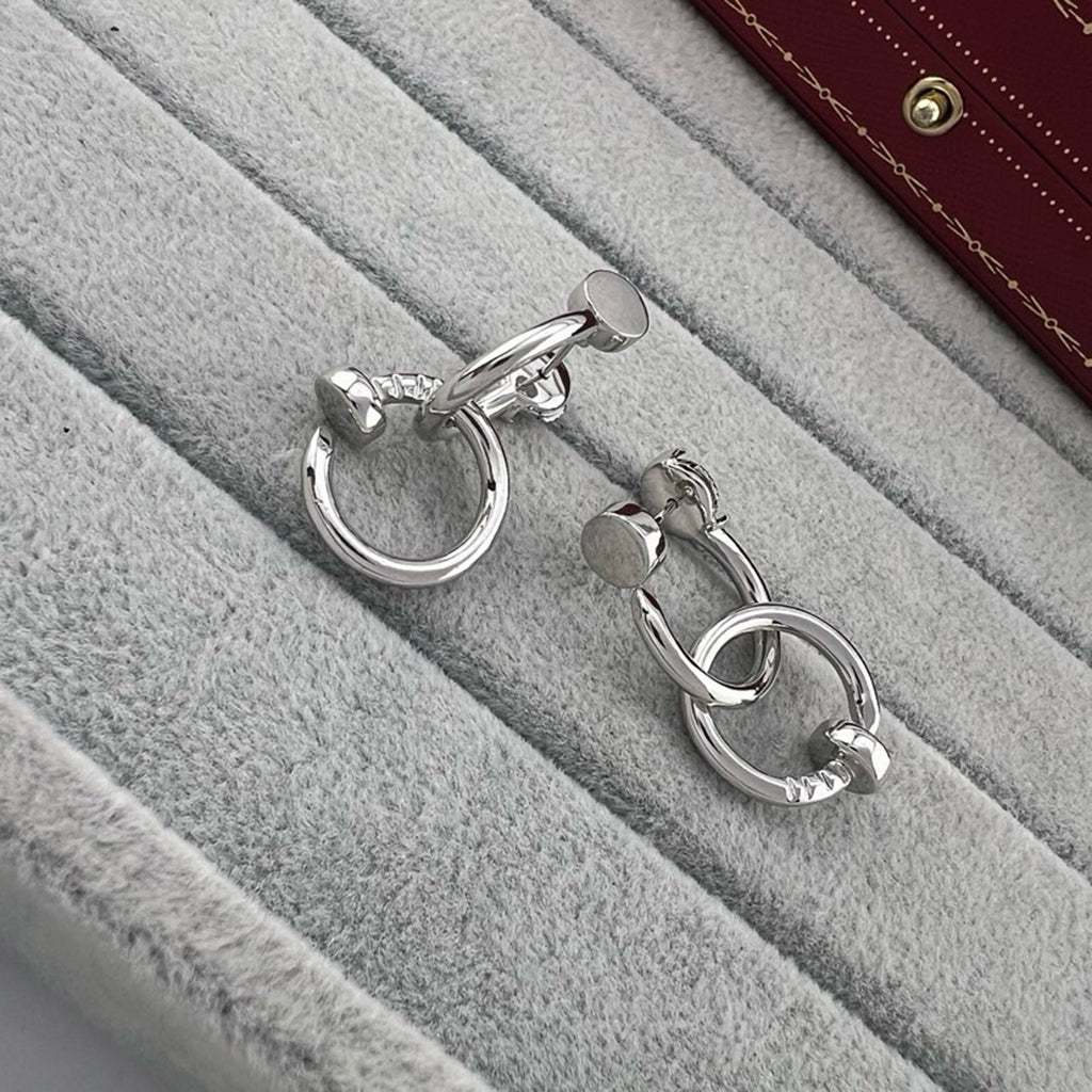 [Gaonasi Jewelry]JUSTE NO DIAMOND DOUBLE EARRINGS