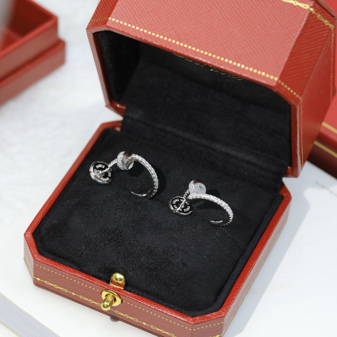 [Gaonasi Jewelry]JUSTE FULL DIAMOND DOUBLE EARRINGS