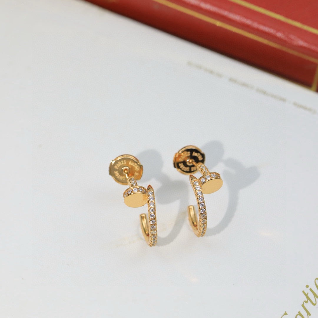 [Gaonasi Jewelry]JUSTE FULL DIAMOND DOUBLE EARRINGS