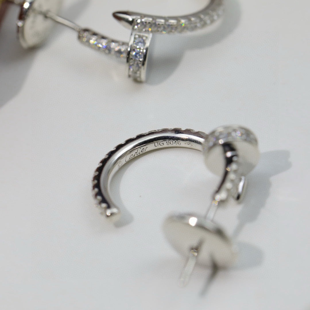 [Gaonasi Jewelry]JUSTE FULL DIAMOND DOUBLE EARRINGS