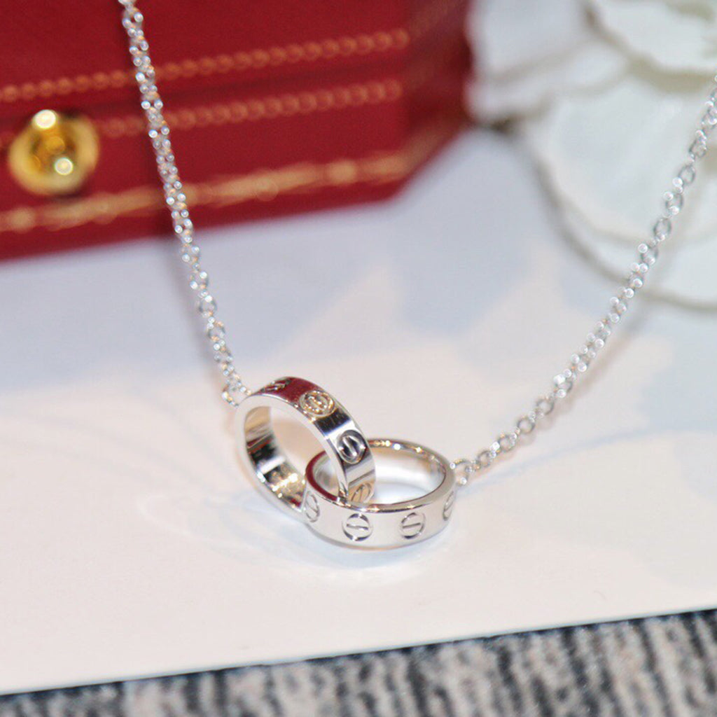 [Gaonasi Jewelry]LOVE DOUBLE RING NECKLACE