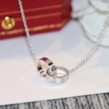 [Gaonasi Jewelry]LOVE DOUBLE RING NECKLACE