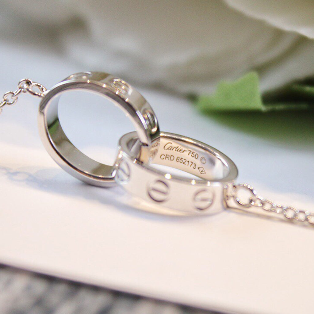 [Gaonasi Jewelry]LOVE DOUBLE RING NECKLACE