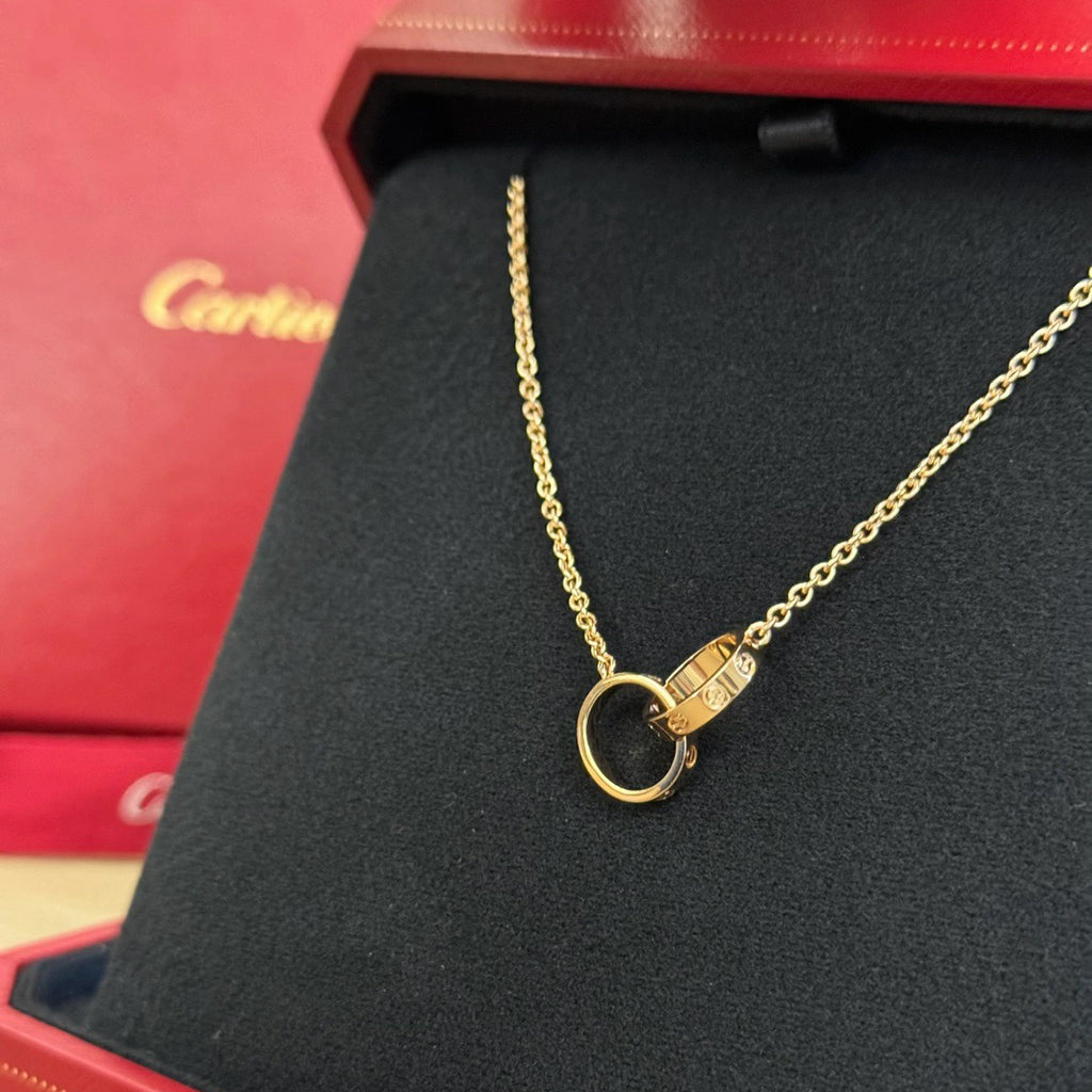 [Gaonasi Jewelry]LOVE DOUBLE RING NECKLACE
